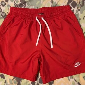 Nike Sports Woven Lined Shorts - Red Size Medium